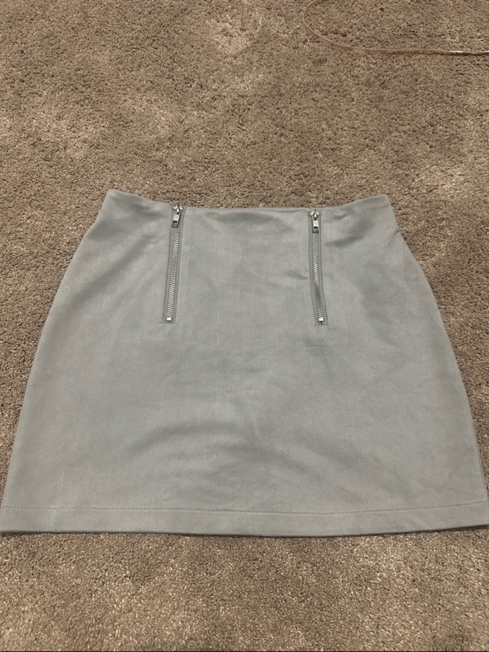 Forever 21Gray Zip-Detail Mini Skirt